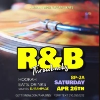 Vinyl Record Spinning Animated Party Flyer Template club 80s 90s throwbacks Instagram Post