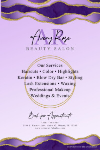 Lilla Beauty Salon Services Poster Template