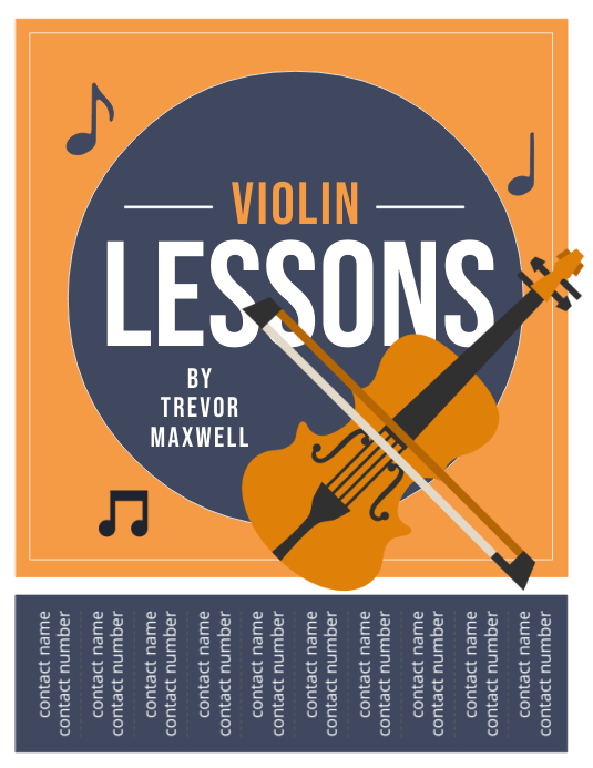 Violin Template PosterMyWall