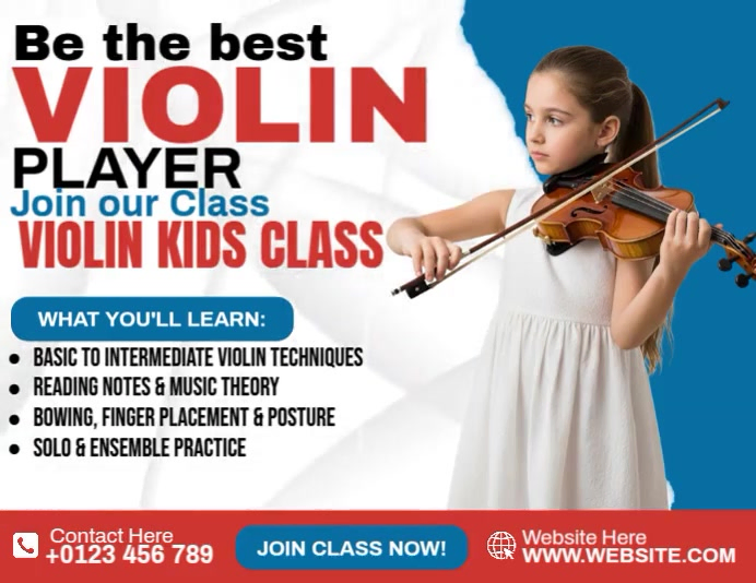 Lesson Flyer Viola Violin Lesson Ads Template | PosterMyWall