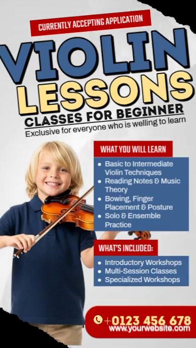 Violin Lesson Instagram Reel template