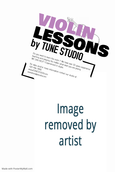 Lesson Flyer Viola Copy of Violin Lessons | PosterMyWall