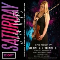 Violin Music Night Flyer Instagram Post template
