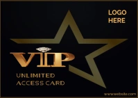 VIP Access Card Postkarte template
