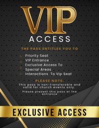 Черный VIP Access Pass Flyer Template - Page 2