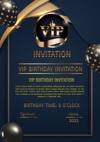 Vip Birthday Party Invite Template
