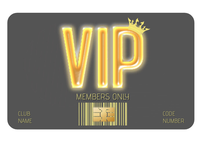 VIP card Grey postcard template