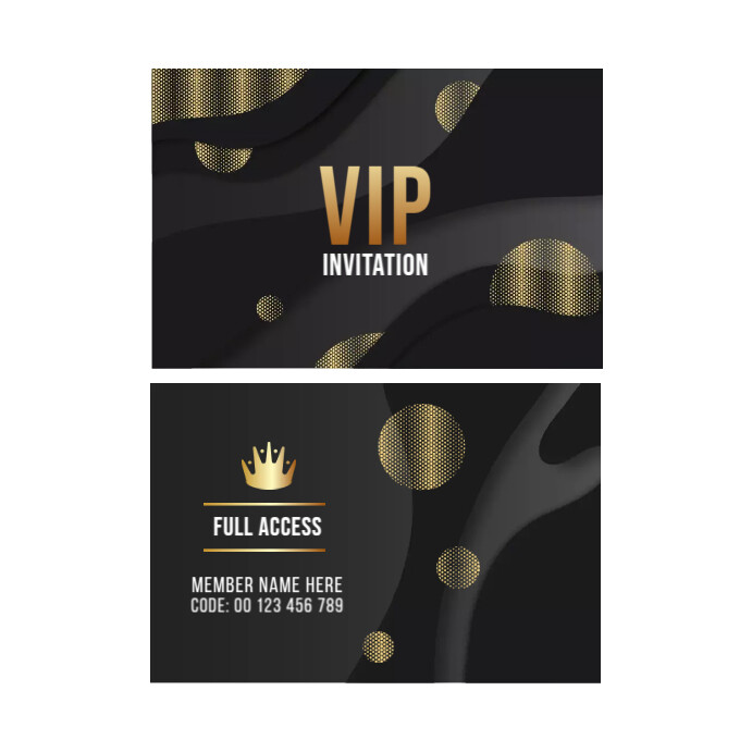 VIP Card Membership Layout Templat | PosterMyWall
