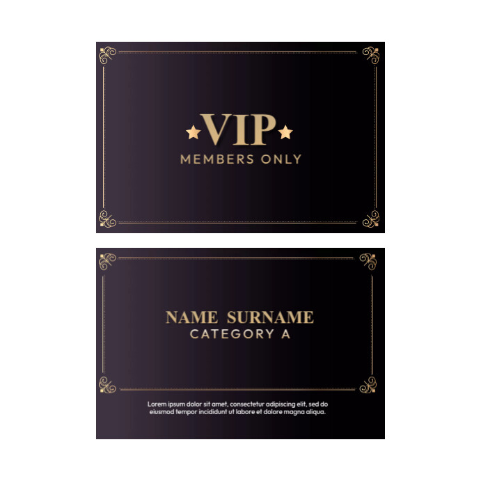 Vip Gold Post VIP Card Template | PosterMyWall