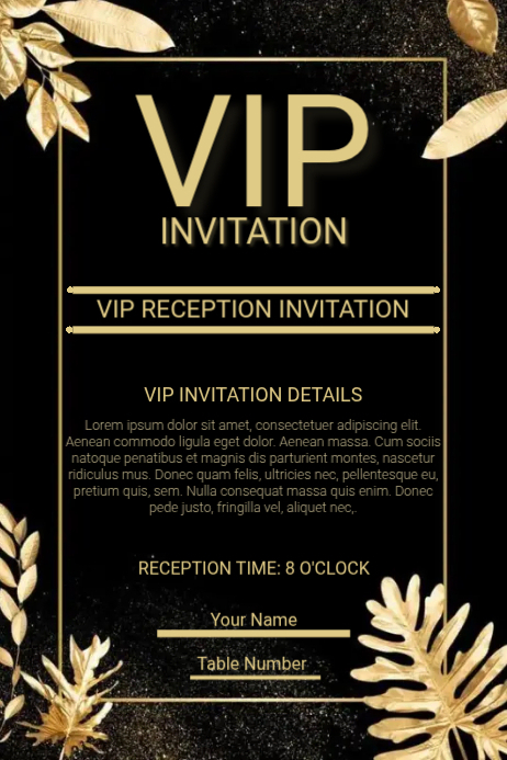 Vip Table Flyer Copy of VIP cards flyer | PosterMyWall