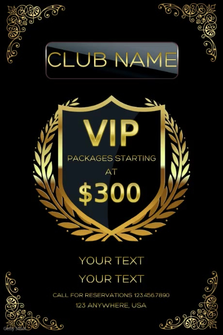 VIP Template | PosterMyWall