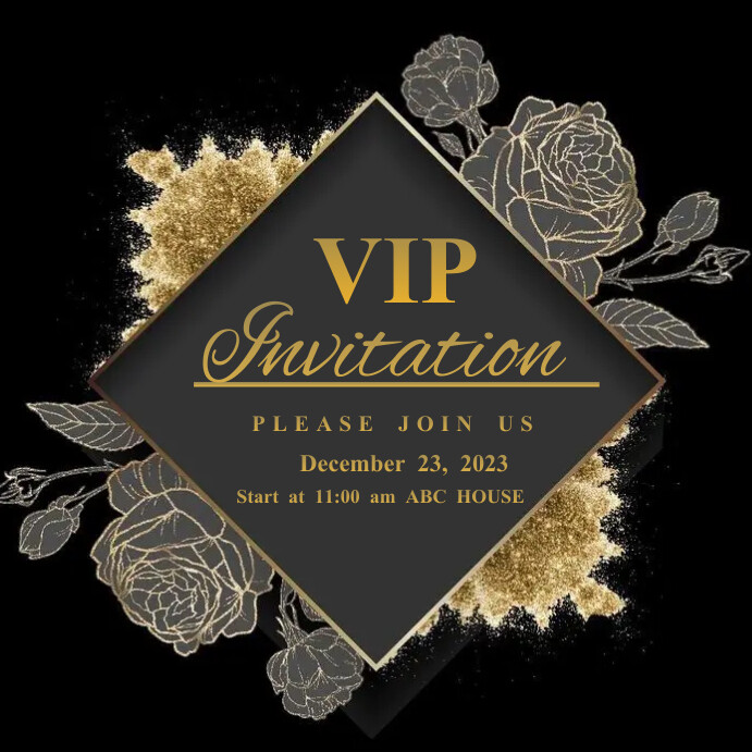 Copy of VIP invitation card template | PosterMyWall