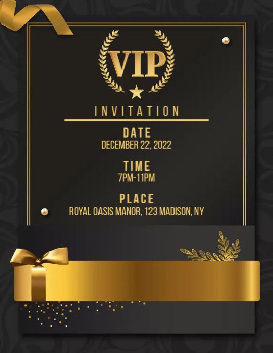 Copy of VIP Invitation Card Template | PosterMyWall