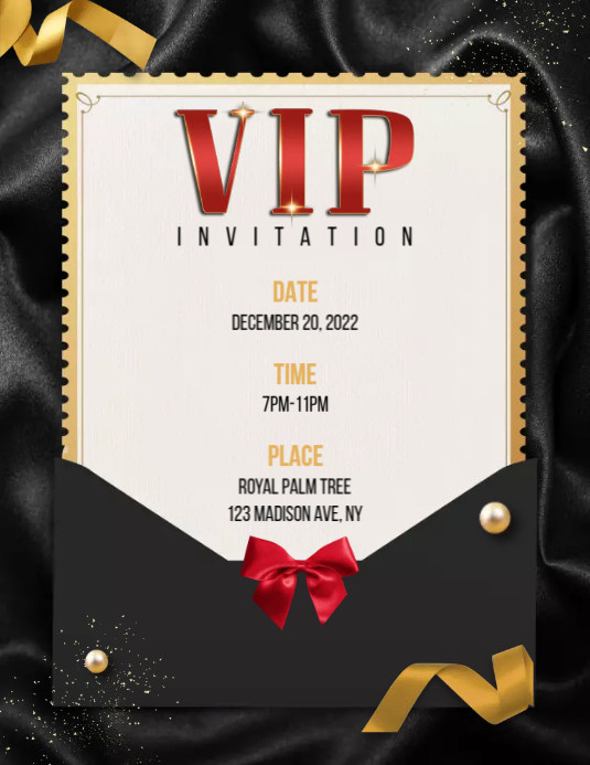 Copy of VIP Invitation Card Template | PosterMyWall