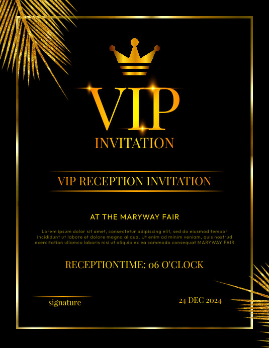 Vip Party Invitation Wording