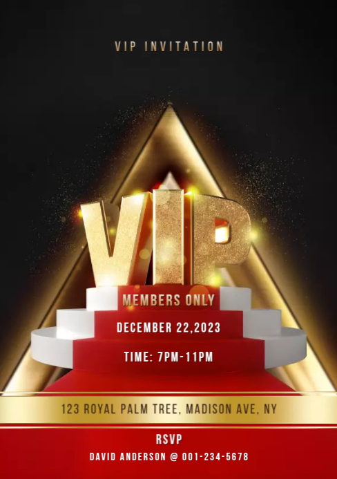 Copy of VIP Invitation Card Template | PosterMyWall