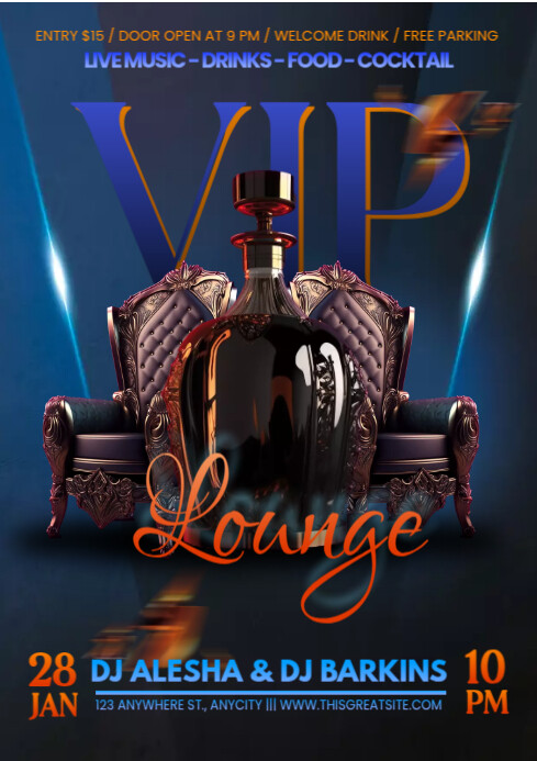 VIP Lounge Design Template | PosterMyWall