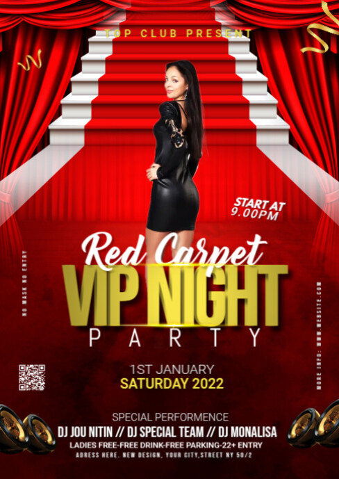 VIP NIGHT PARTY TEMPLATE | PosterMyWall
