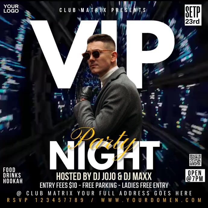 VIP PARTY NIGHT Template | PosterMyWall