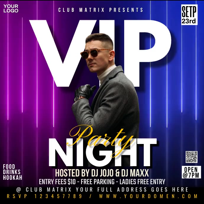 Copy of VIP PARTY NIGHT | PosterMyWall
