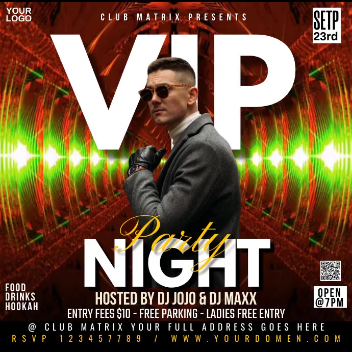 VIP PARTY NIGHT Template | PosterMyWall
