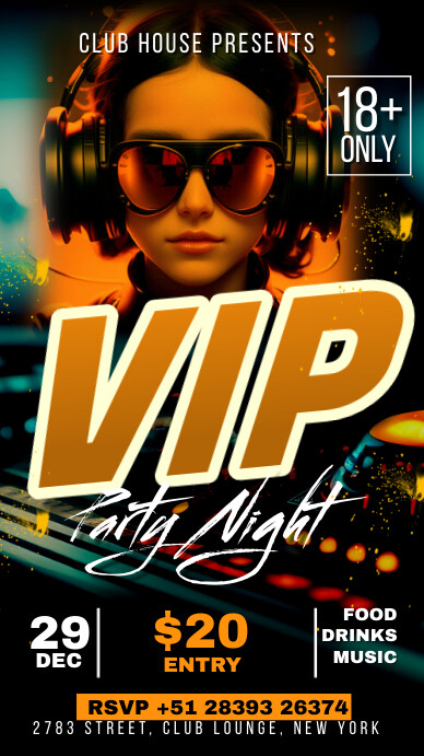 VIP party night Template | PosterMyWall