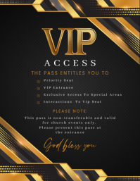 黑色 VIP Pass Volantino Template - Page 2