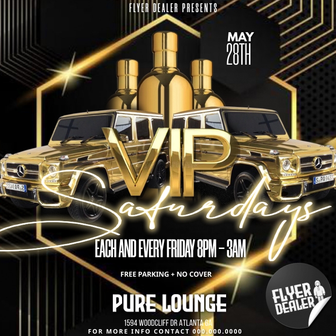 VIP SATURDAYS Template | PosterMyWall