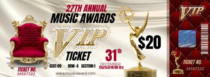 Vip Cover Ticket VIP-Ticket Template | PosterMyWall