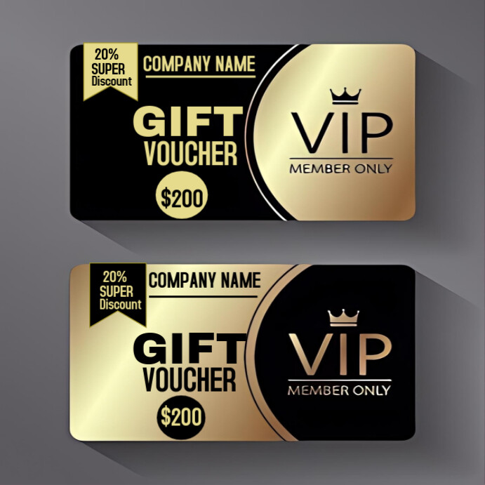 Vip Voucher Code Vip voucher card Template | PosterMyWall