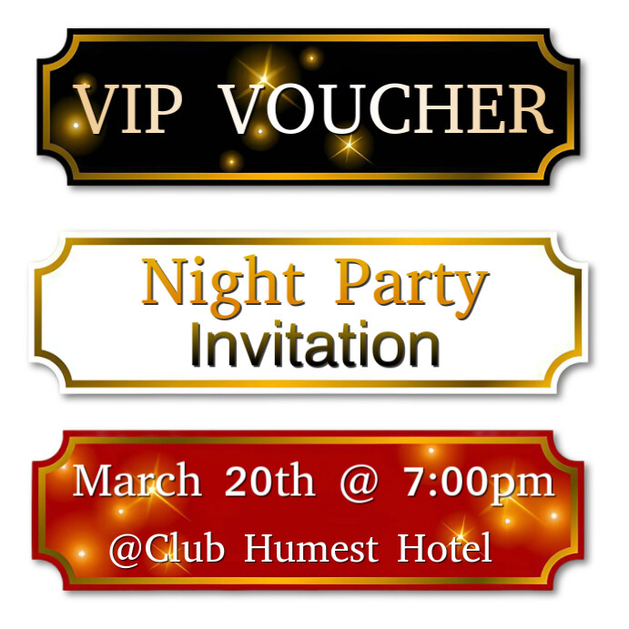 VIP Voucher Design Template | PosterMyWall