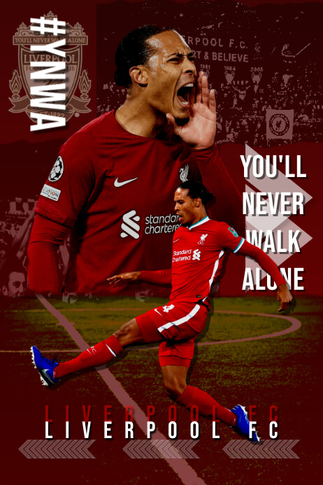 Virgil Van Dijk Poster | Liverpool FC | Football Art | Premium - Foto 11