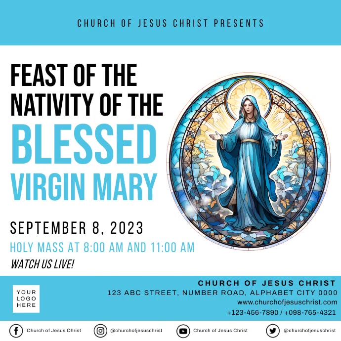 Virgin Mary Template PosterMyWall