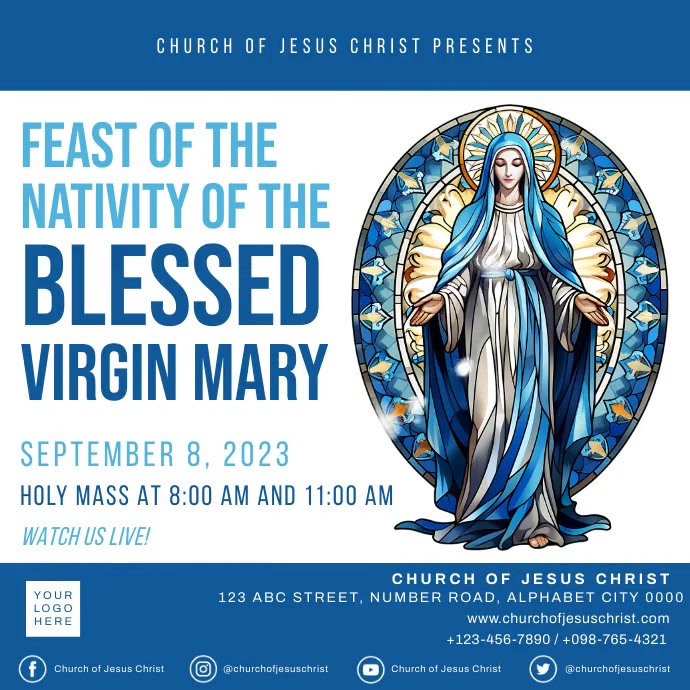 Virgin Mary Template PosterMyWall