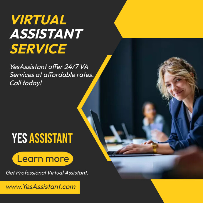 Virtual Assistant Ads Template | PosterMyWall