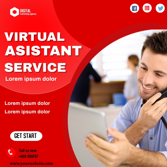 Copy of Virtual assistant | PosterMyWall