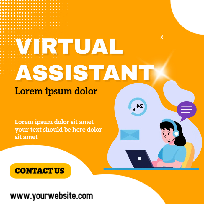 Virtual assistant Template | PosterMyWall