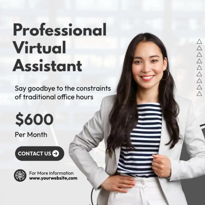 Virtual Assistant Template | PosterMyWall