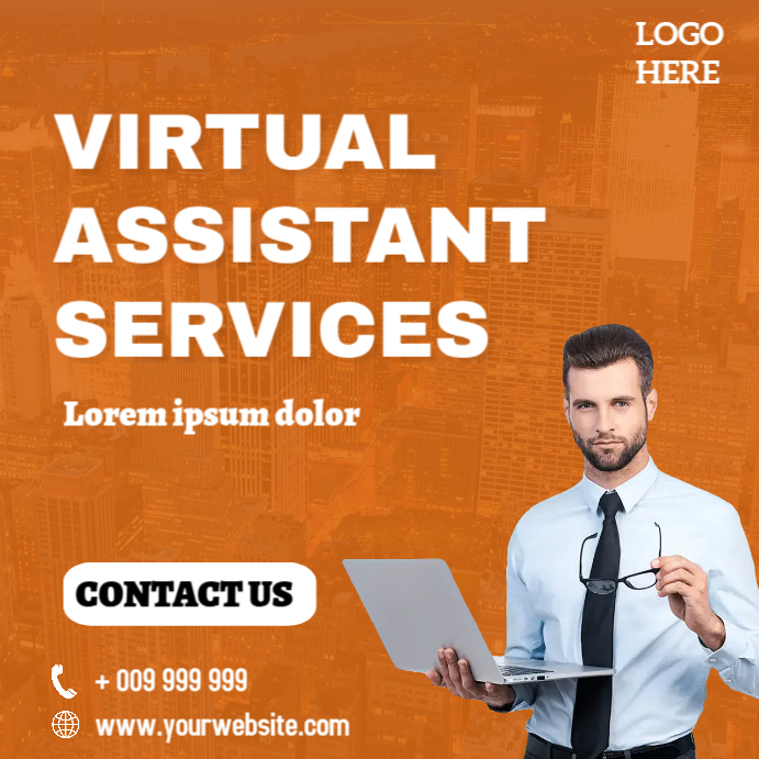 Virtual assistant Instagram Post template