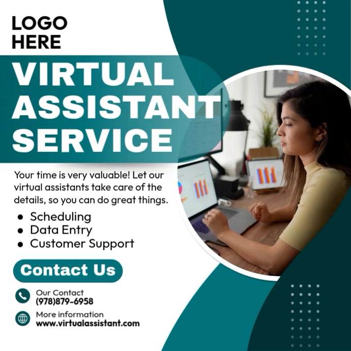 Virtual Assistant Service Template | PosterMyWall