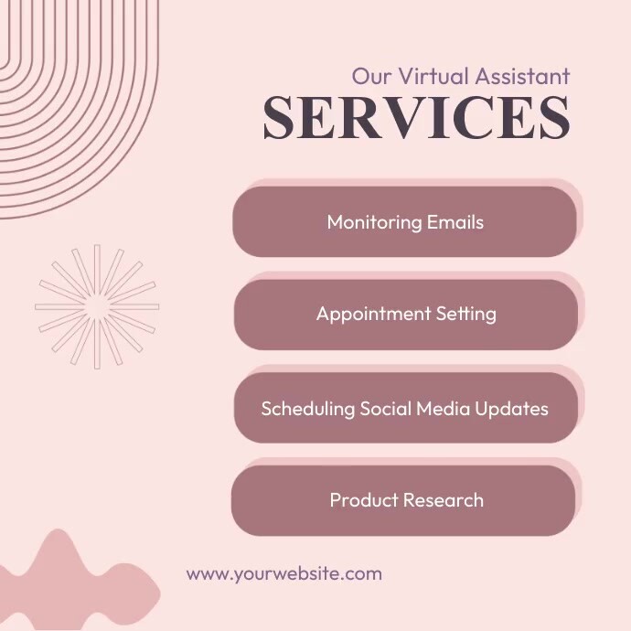 Plantilla de Virtual Assistant Services | PosterMyWall