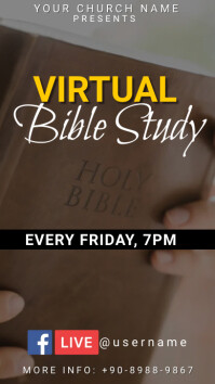 Brown Virtual Bible Study Digitalt display Template