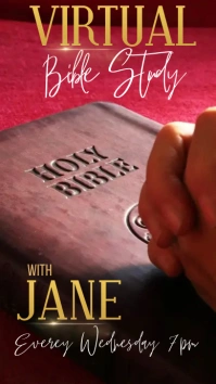 virtual bible study ad template Instagram Story