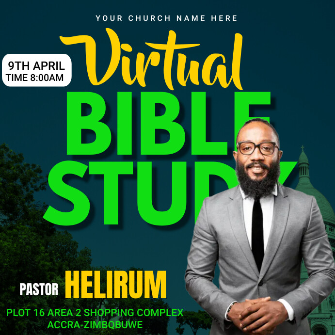 virtual bible study/church service/miracle se Template | PosterMyWall
