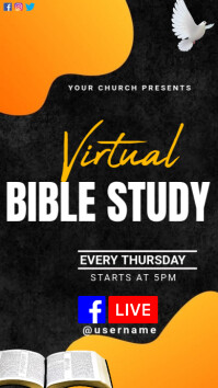 virtual bible study Instagram na Kuwento template