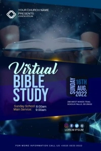 virtual bible study Spanduk 4' × 6' template