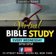Hitam Virtual Bible Study Kvadrat Template
