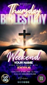 virtual bible study Instagram na Kuwento template