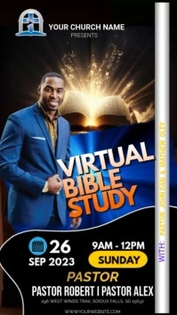 virtual bible study Affichage numérique (9:16) template