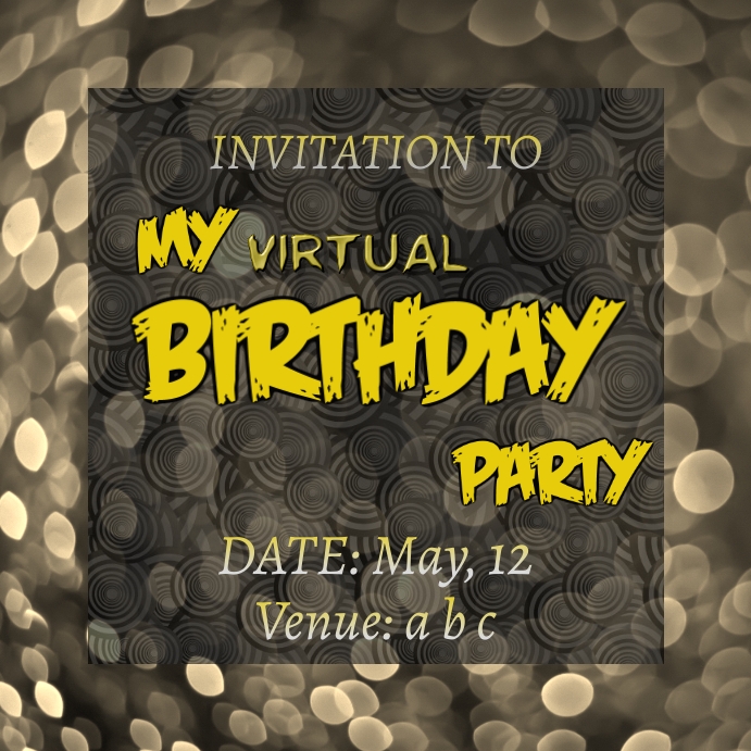 Modele Invitation A Une Fete D Anniversaire Virtuelle Postermywall Modele Invitation A Une Fete D Anniversaire Virtuelle Postermywall
